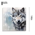 thumbnail image 2 of 14 Inch Wall Clock Battery Operated Silent Clock Decorative for Office, Kitchen, Outdoor, Living Room，Wolf Head Creative, 2 of 4
