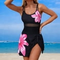 thumbnail image 2 of Zpanxa Printed One Piece Swimsuit for Women Plus Size V Neck Push Up Romper, 2 of 6