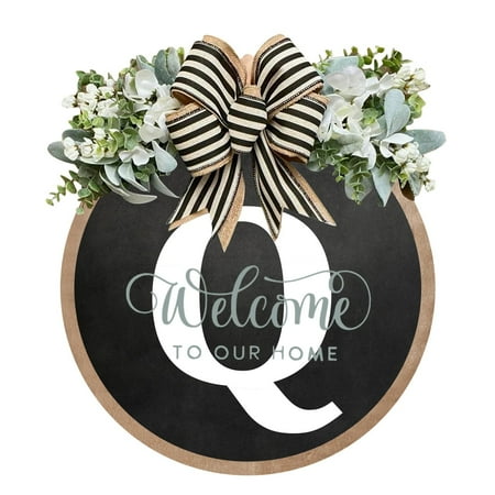 

Funny Welcome Sign Front Door Round Outdoor Indoor Spring Wreath Farmhouse Porch Wreath Wood Decoration Sign Housewarming Summer Fall Home Wall Household Items Decorations Corner for Bathroom Womens
