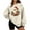Beige, variant on Lorytime Oversized Sweatshirt for Women Christmas Santa Claus Plush Shirt Crew Neck Long Sleeve Pullover Loose Tops