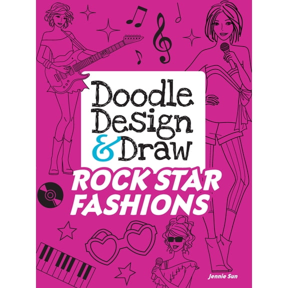 Dover Doodle Books Doodle Design & Draw Rock Star Fashions, (Paperback)