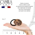 thumbnail image 6 of Camila Paris CP2962 French Hair Ponytail Holders Ties, Round, Handmade, Brown, Strong Hold Grip Elastic Band Hair Clips for Women, No Slip and Durable Styling Girls Hair Accessories, Made in France, 6 of 12