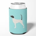 thumbnail image 2 of Caroline's Treasures BB3695CC English Pointer  Checkerboard Blue Can or Bottle Hugger, Can Hugger, multicolor, 2 of 5