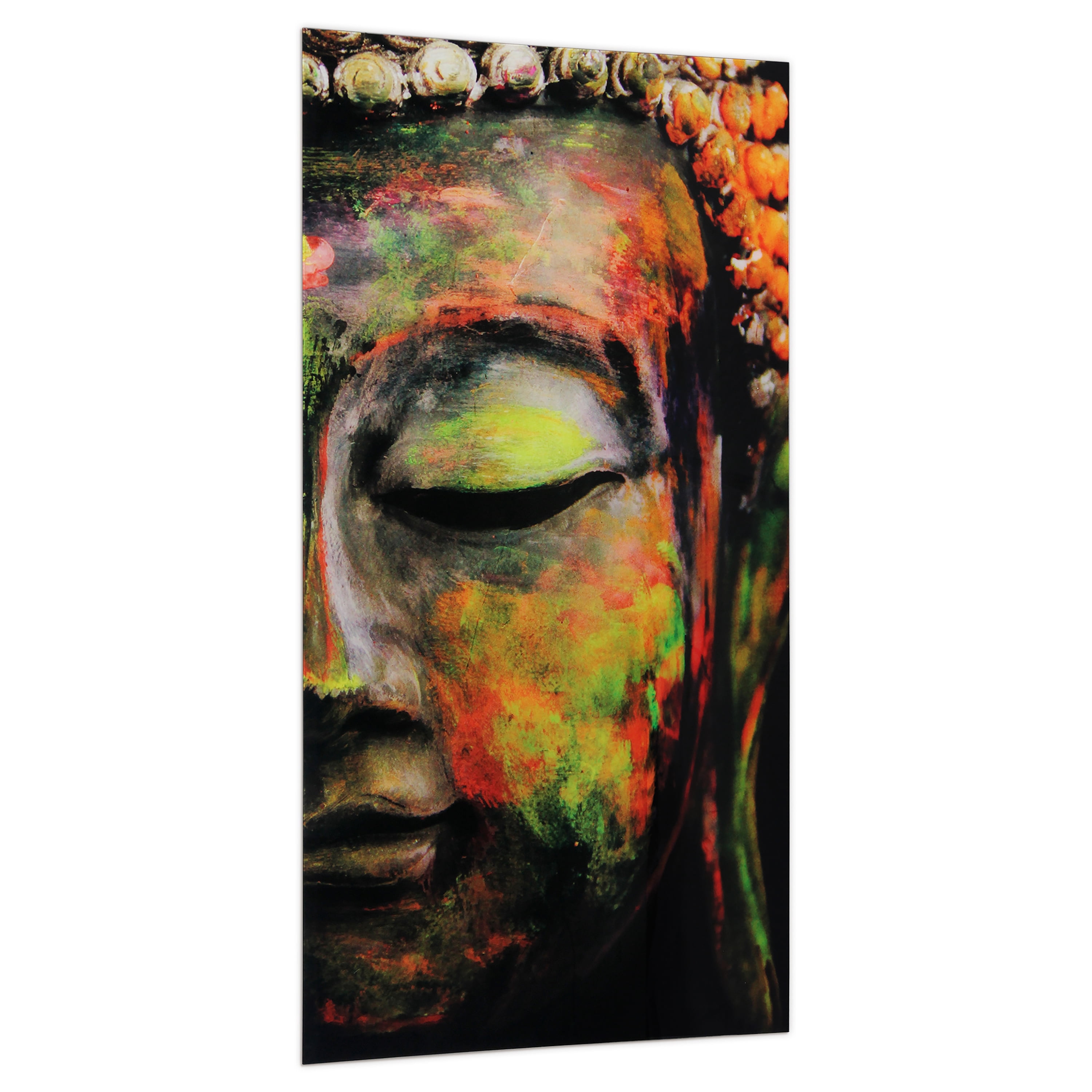 Empire Art Direct Buddha Frameless Free Floating Tempered Glass Panel Graphic Wall Art, 72" x 36", Ready to Hang