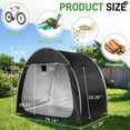 thumbnail image 4 of Ktaxon (4-5) Bike Storage Tent, Outdoor Bike Covers Waterproof Shed Tent, 210D Oxford Fan-Shaped Portable Shed, Fit for Bicycle, Black, 4 of 9