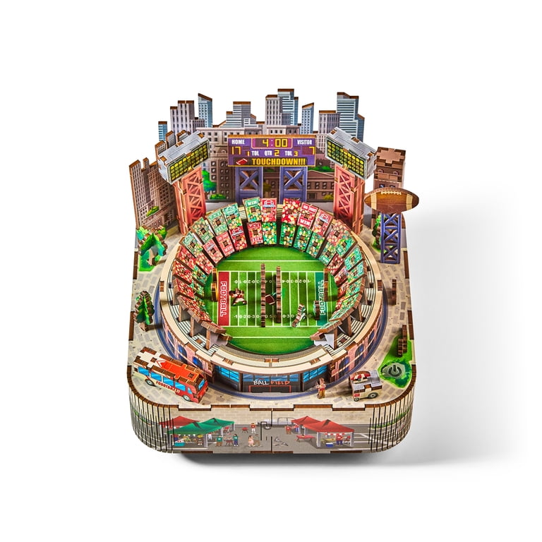 Arkitec 177-Piece Football Stadium Miniscape 3D Build Wooden