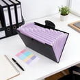 thumbnail image 4 of Yhmxh 8 Color Candy A4 Mini Accordion Office Supplies File Storage Bill Clip Transparent Folder Stationery Supplies Office Supplies Dorm Room Essentials, 4 of 6