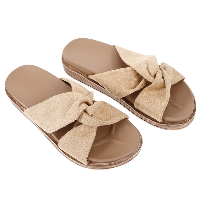 EXHUMKY 1Par Sandalias Mujer Beige Con Hawaiano Estilizadas Y Cómodas