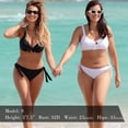 thumbnail image 4 of RELLECIGA Women's Knot Front Underwire Push Up Bikini Top with Low-Rise Bikini Bottom Two Piece Swimsuits, 4 of 11