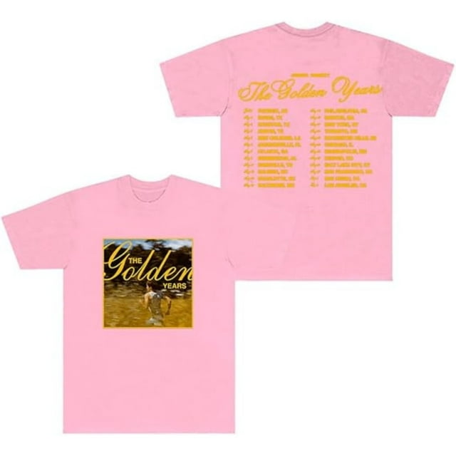 Joshua Bassett The Golden Years T-Shirt Tour Merch Femmes Hommes Col Rond Manches Courtes Mode Tee,TG,Rose