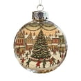 thumbnail image 6 of Vintage Christmas Ball Ornament, Old Fashioned Xmas Scene Printed Round Bauble Hanging Decorative Ornament for Tree Decor, 6 of 7