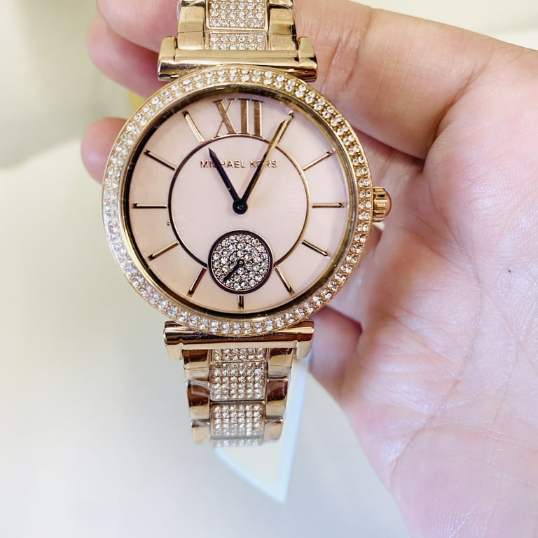 Michael Kors Abbey Quartz Crystal Pink Dial Ladies Watch MK4617