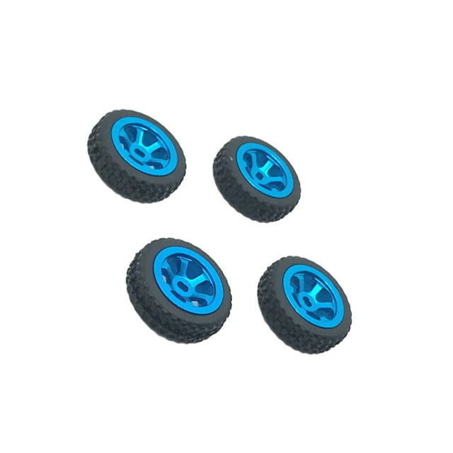 mmirethe 4pcs / Set RC Pièces de Modification de Jante de Roue de Voiture pour 1/28 Roues en Alliage d'Aluminium Wltoys K969 Jante Bleu 1Set