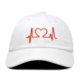 thumbnail image 3 of DALIX Heartbeat RN Nurse Hat EKG Baseball Cap Medical Fitness in White, 3 of 6