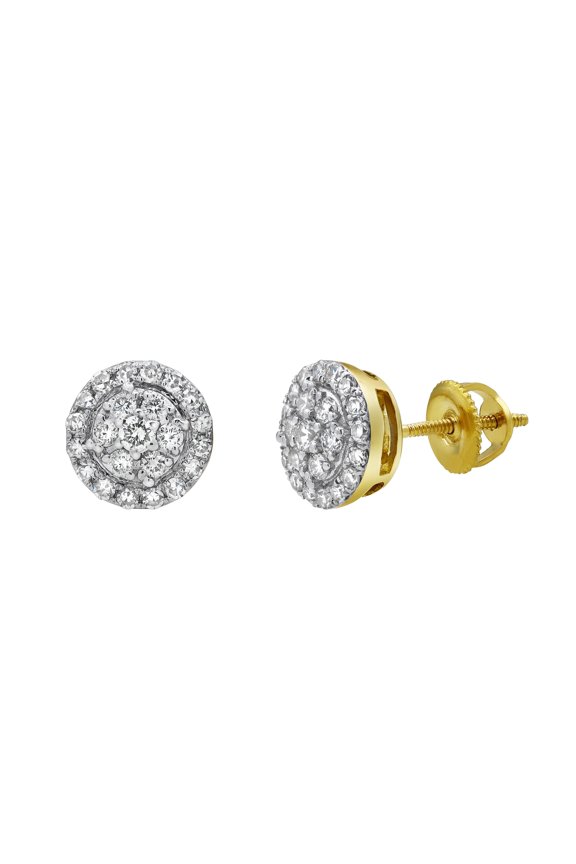 Glacier Shine 14K Yellow Gold Diamond Stud Earrings - 0.4ct.