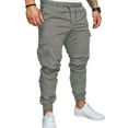 thumbnail image 3 of Pantalon Droit Ajusté pour Hommes, Style Urbain, Décontracté, Cargo, 3 of 4
