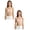 Beige 2PCS, variant on 2pcs Strapless Bandeau Bra for Girls 10-37 - Wireless Side Support with Dual-Color Adjustable Straps, Seamless Smoothing Crop Top