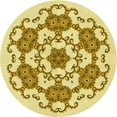 thumbnail image 1 of Ahgly Company Machine Washable Indoor Round Transitional Dark Golden Rod Brown Area Rugs, 3' Round, 1 of 7