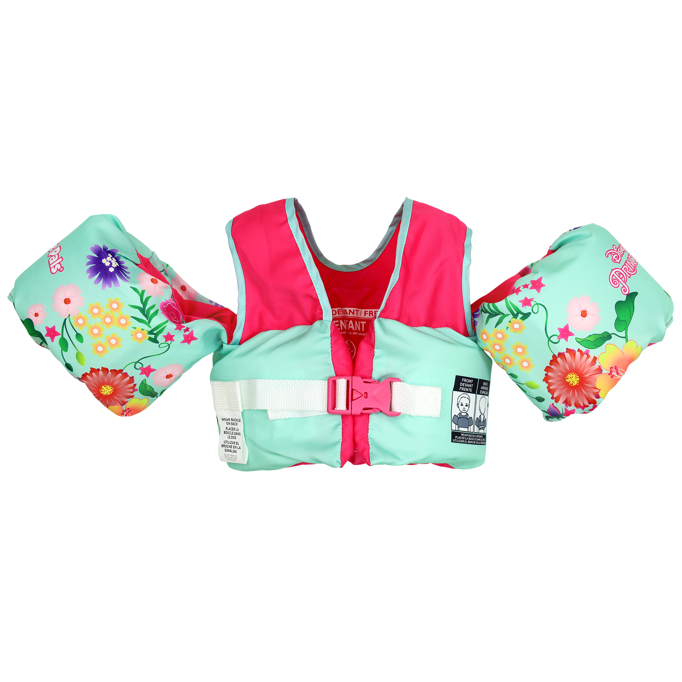 Little Mermaid Life Jackets for Kids, Children’s Paddle Pal Swim Life Vest, 33-55 lbs, Unisex