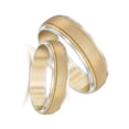 thumbnail image 4 of Pompeii3 Gold Matching His Hers Two Tone Wedding Band Ring Set, 4 of 5
