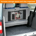 thumbnail image 6 of Uxcell 2pcs Universal Mesh Cargo Net 15.7" x 9.8" Automotive Cargo Net Wall Sticker Organizer Pouch Bag Hook and Loop Elastic Storage Mesh Net with 4pcs Tape Stickers for Truck SUV RV, 6 of 7