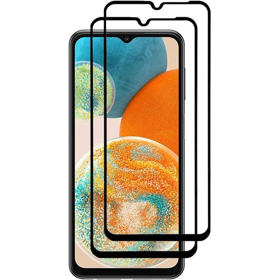 VIESUP 2Pack Screen Protector Compatible with Samsung Galaxy A23 5G 6.6" Black Tempered Glass 9H Hardness, Anti Scratch, Bubble Free, Easy to Install HD Protective Film