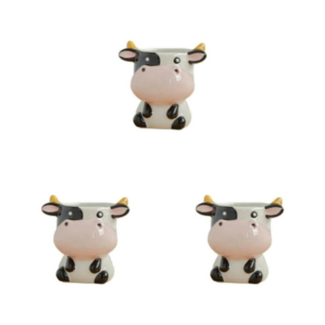 Maceta suculenta pequeña Monstrate cerámica estilo animal vaca Type1 NO1