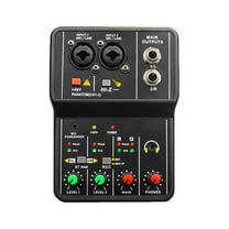 USB Audio Interface Audio Mixer Console with 48V Phantom Power for Recording Podcasting and Streaming