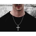 thumbnail image 6 of Savlano Stainless Steel Cubic Zirconia Cross Pendant 24 inch Cuban Chain Necklace for Men, 6 of 6