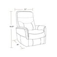 thumbnail image 6 of Pemberly Row Transitional Leather Manual Swivel Glider Recliner in Red, 6 of 6