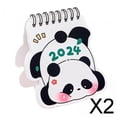 thumbnail image 1 of Calendario de escritorio,Calendario Time Piece 2024 Calendario de escritorio con lindo panda,Decoración creativa de escritorio con calendario de papel DIY,Mini calendario de escritorio 2 piezas, 1 of 8