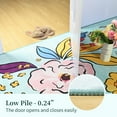 thumbnail image 6 of Wondo Washable Non-Slip 4x6 Floral Area Rug - Soft Green Low Pile Floor Carpet with Botanical Big Flower Design for Girls Bedroom, Living Room, Dining Room, Kids Classroom Office, 6 of 9