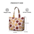thumbnail image 4 of Travel Tote Bag with Colorful Donut Dessert Prints Large Capacity Weekender Bag Featuring Kawaii Doughnut Cy Designs, Lightweight Multipurpose for Donut Lovers, 4 of 5