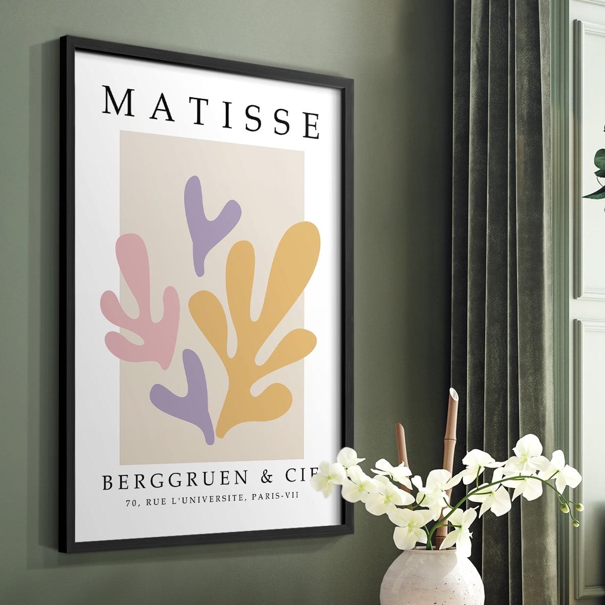 Matisse CCCXXXIV in Black Solid Wood 16 x 20 Framed Print