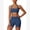 Blue Gray, variant on IDOPIP Workout Sets for Women 2 Piece Seamless Halter Sports Bra Top High Waisted Scrunch Butt Impact Shorts Gym Yoga Activewear Outfits