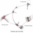 thumbnail image 4 of Garayma 20pcs Wire Trace Leader Rig Stainless Steel 2 Arm Fishing Rigs Tackle Lure, 4 of 8