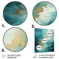 thumbnail image 3 of Designart "Turquoise Calm II" Abstract Landscape Metal Wall Art Prints, 3 of 5