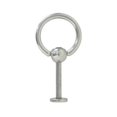 thumbnail image 3 of High Polish Titanium Labret Monroe Lip Piercing Jewelry, 3 of 3