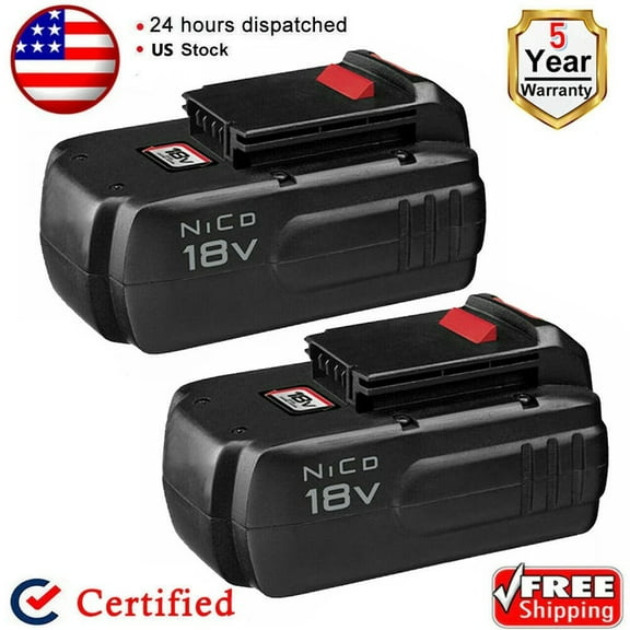 2PACK Replace for Porter Cable PC18B 18V 4.8Ah Ni-MH Battery Compatible with PC18B PCC489N PCMVC PCXMVC