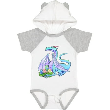 

Inktastic Blue Easter Dragon with Painted Eggs Gift Baby Boy or Baby Girl Bodysuit