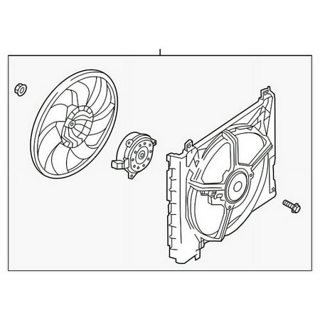 Genuine OE Nissan Fan Assembly - 21481-9KK0A