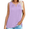 thumbnail image 2 of Texiao Women's Tank Tops Loose Fit Casual Sleeveless Tops Keyhole Neck Trendy Summer Tops Flowy Clothes Outfits 2025, 2 of 6