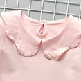 thumbnail image 5 of LNMQLPDBS Baby Girl Kids Blouses Ruffle Short Sleeves Crewneck Doll Collar T-Shirt Toddler Girl Clothes 6 Year Old Girl Birthday Gift Cute Summer Tops for Seaside Vacation ﻿ Pink 3-6 Months, 5 of 5