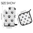 thumbnail image 2 of Yayeee Oven Mitts and Pot Holder Set of 4 Heat Resistant Kitchen Gloves Baking Hot Pad, Black Cartoon Cat Paw, 2 of 5