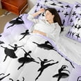 thumbnail image 4 of Homewish Kids Teens Ballet Girl Twin Bedding Sets 7-Piece,Dreamy Princess Bedding Comforter Set Microfiber,Dance Theme Breathable Sheet Sets,Luxury Bedroom Decor,Reversible, 4 of 8