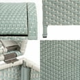 thumbnail image 3 of happimess Darla 31.39-Gallon All-Weather Wicker/Metal Swing Top Hideaway Outdoor Trash Can for Package Delivery, Patio Furniture, Cushions, Gardening Tools, Pool Supplies, Mint Blue/White, HPM1202C, 3 of 9