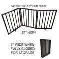 thumbnail image 3 of AmeriHome WFPGB3 54 in. Freestanding 3-Panel Folding Wood Pet Gate - Brown, 3 of 8