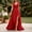 Red, variant on NTACZA Casual Dresses for Women Sleeveless Maxi Formal Wedding Guest Dresses V-Neck Slit Dressy Black L