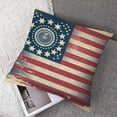 thumbnail image 7 of Throw Pillow Cover USA Flag American Flag Striped Design Old Aged Art Decor Lumbar Pillow Case Cushion for Sofa Couch Bed Standard Queen Size, 7 of 7