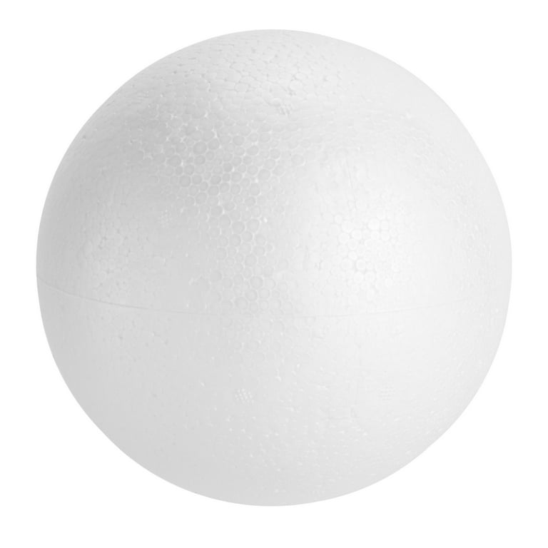 2 Pack Craft Foam Balls, 6 inch. Round Polystyrene Sphere for DIY Arts and Crafts Supplies, White